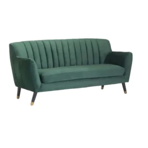 KCW FURN- Paera Velvet 3 Seater Couch - Forest Green