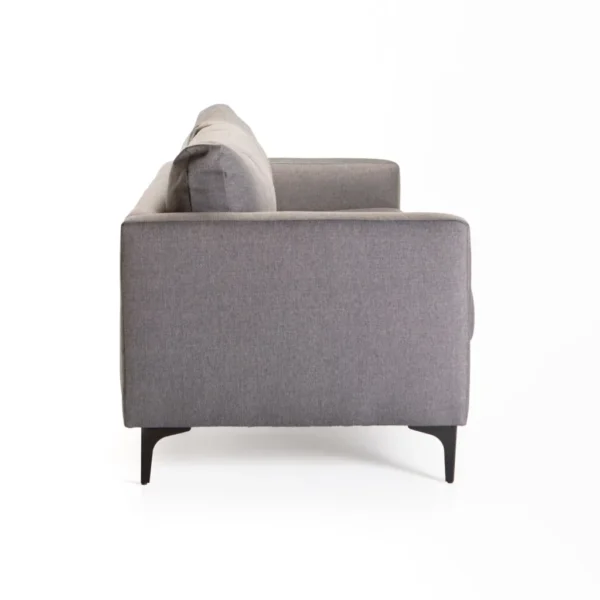 KCW FURN SANTINO FABRIC 3 SEATER - BLACK LEG - Image 4