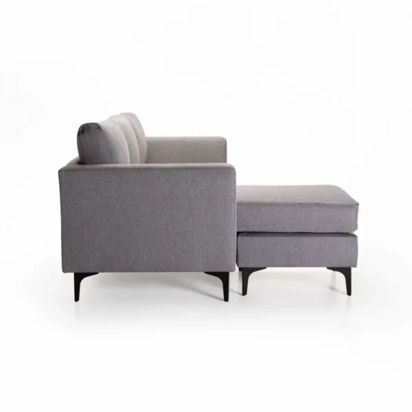 KCW FURN SANTINO FABRIC CORNER CHAISE - BLACK LEG - Image 2