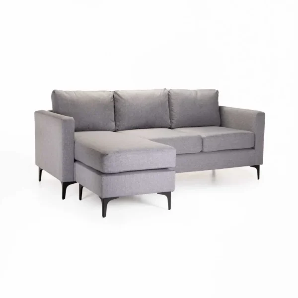 KCW FURN SANTINO FABRIC CORNER CHAISE - BLACK LEG - Image 3