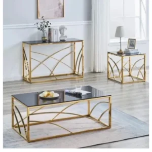 KCW FURN- Luxe Good Lounge Combo (Coffee table, Console & Side table )