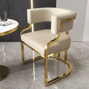 KCW FURN- KZ Glamour chair with gold frame for dining room or dressing table.