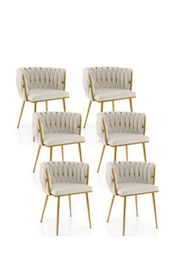 KCW FURN- Cream Valentina 7pc Dining Set - Image 4