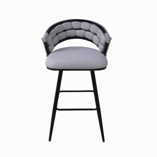 KCW FURN – Black Chrome Metal Barstool