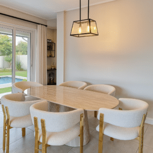 KCW FURN – Travertine 6 Seater Dining Set