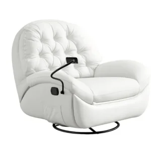 KCW FURN-Blair Leather Recliner Lounge Chair White