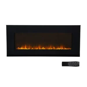 KCW FURN-Fireplace Decorative Flat Glass Indoor with Diamonds