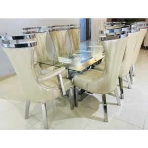 KCW FURN- 8 Seater Stainless Dining Room Suite