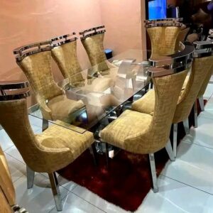 KCW FURN- 8 Seater Stainless Dining Room Suite
