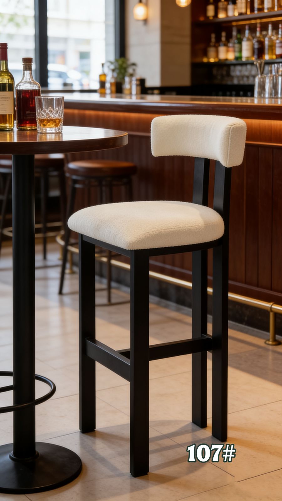 KCW Furn-Zen boucle high stool